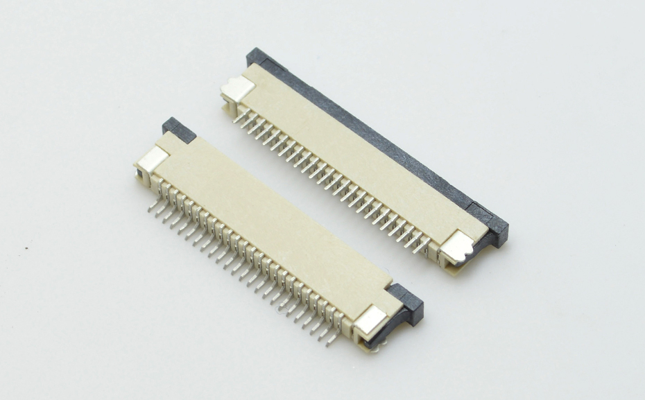 FPC连接器0.8mm 6P/9/10/12/14/16/20/22/24/26/30/36P抽屉式上接,宏利