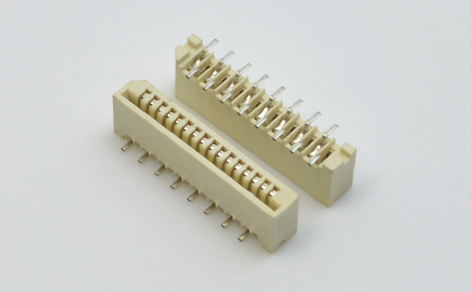 1.0mm间距单面接立贴连接器 1.0mm-11P接插件11芯,宏利