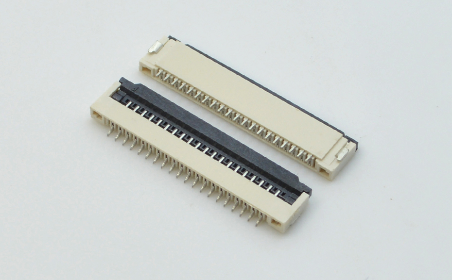 翻盖式fpc连接器-fpc连接器1.0mm翻盖fpc连接器-宏利