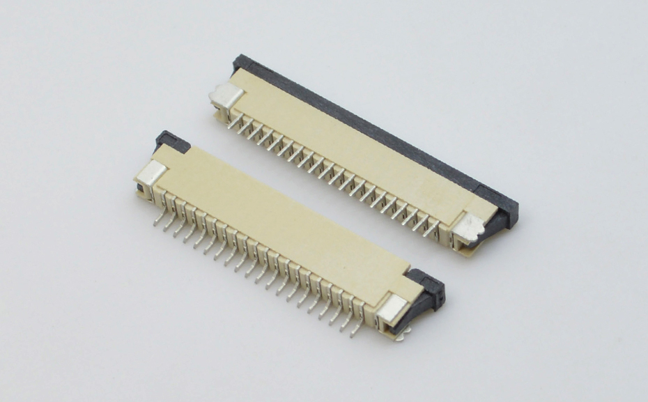 源头厂家 扁平插座连接器FFC接插件1.0间距4P-32P 上接抽屉式插座,宏利