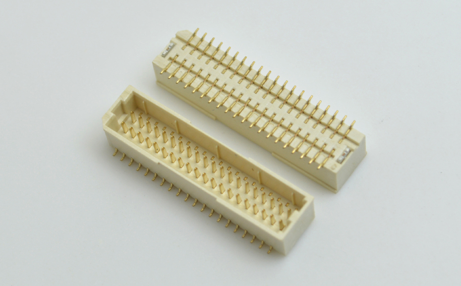 1.0MM 20P 2*10 H4.0双排侧卧贴片 线对板连接器 侧边插 贴片针座,宏利