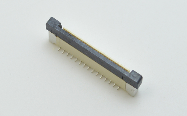 FPC0.5mm间距立式正脚带锁插座软排线接插件连接器